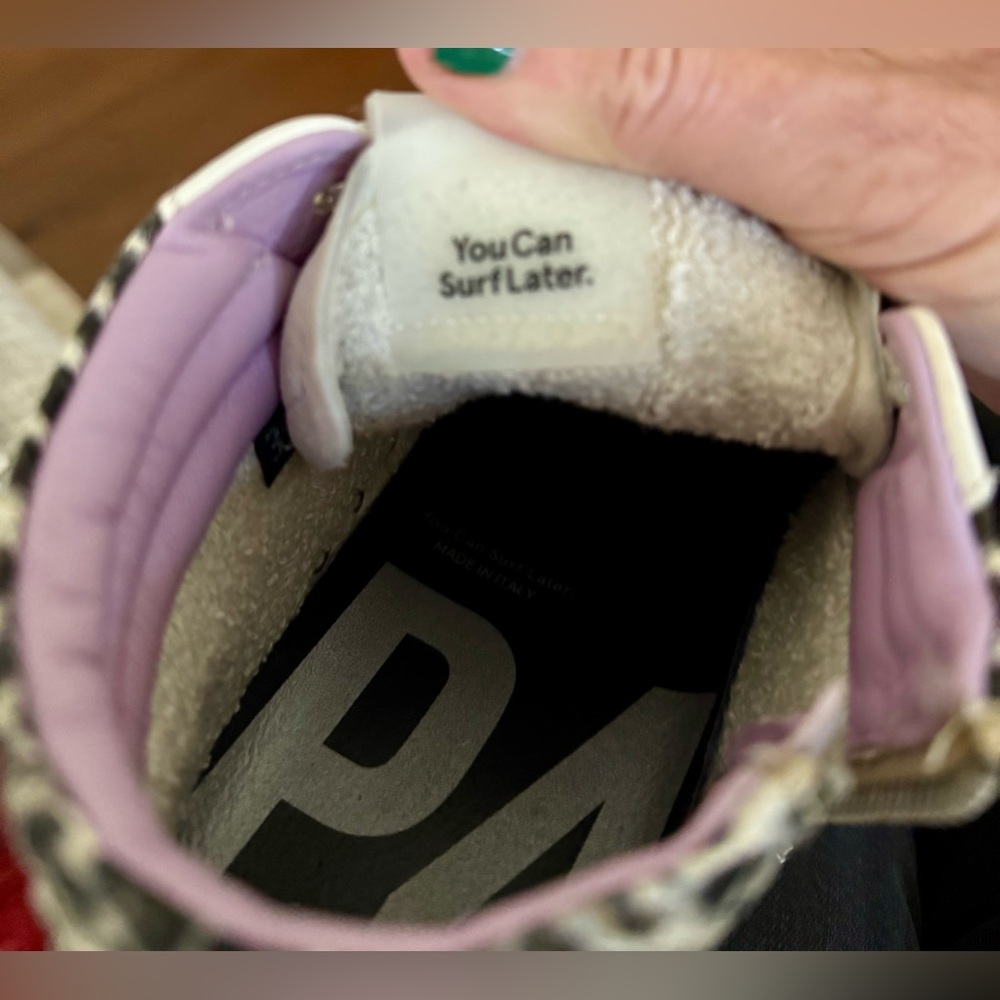 P448 Leopard Print High-Top Sneakers - Picture 6 of 9